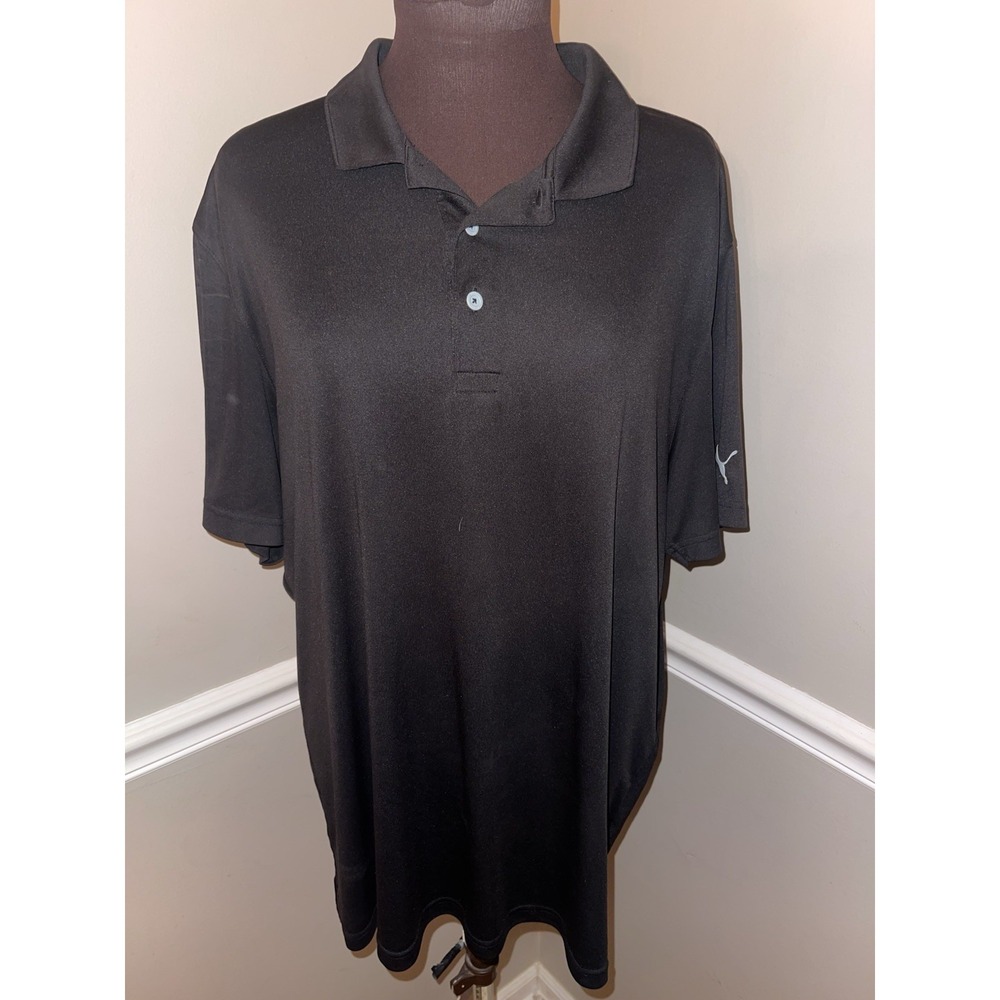 Puma Mens Golf Polo Shirt Size‎ XL Black